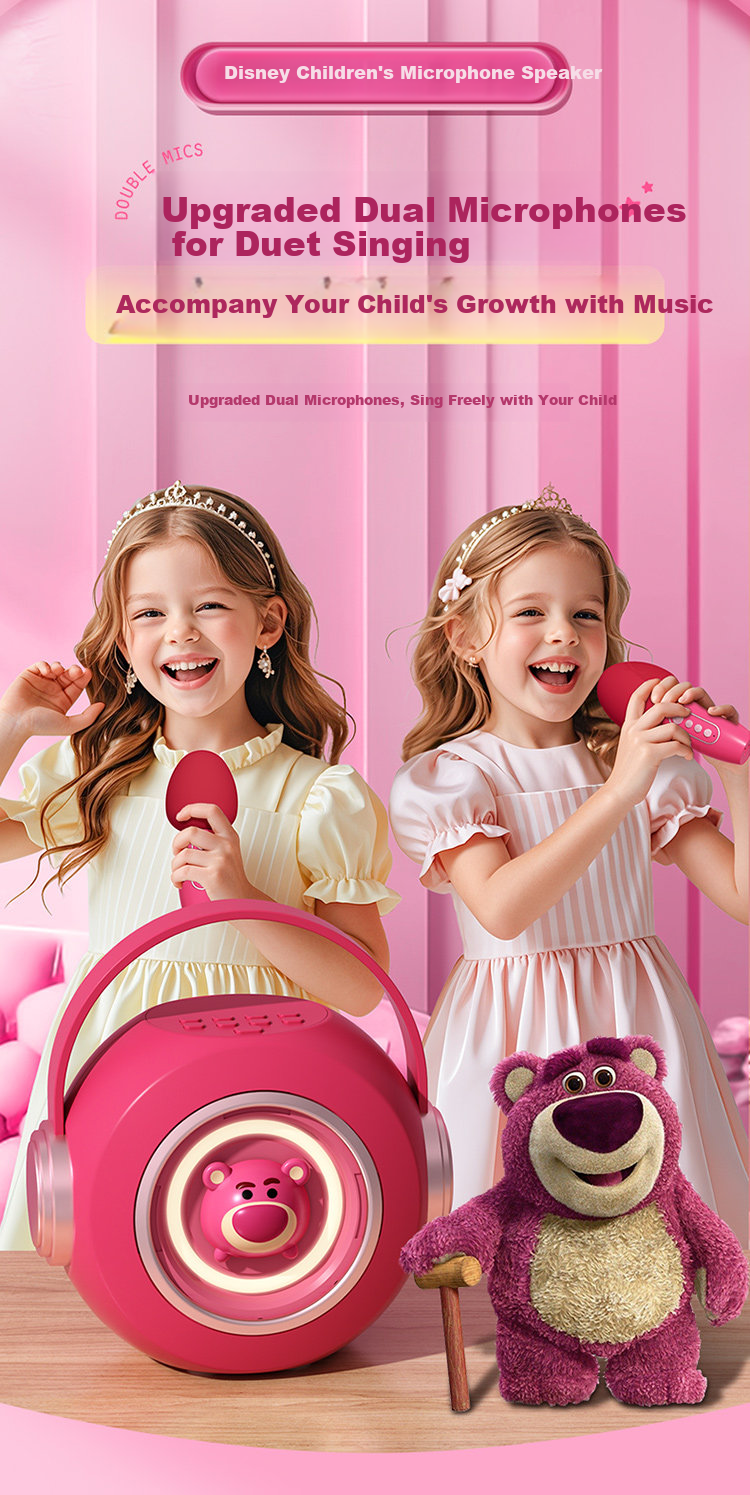 Coolfire 61 Children's Day Gift for Girls High-End Disney Microphone Singing Speaker KTV All-in-One 2026 New Karaoke Birthday Gift for Ages 6-12 Practical 20