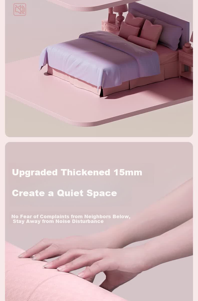 Paipu Beginner Yoga Mat TPE Shock Absorption Soundproof Non-Slip Home Exercise Fitness Mat for Women 6