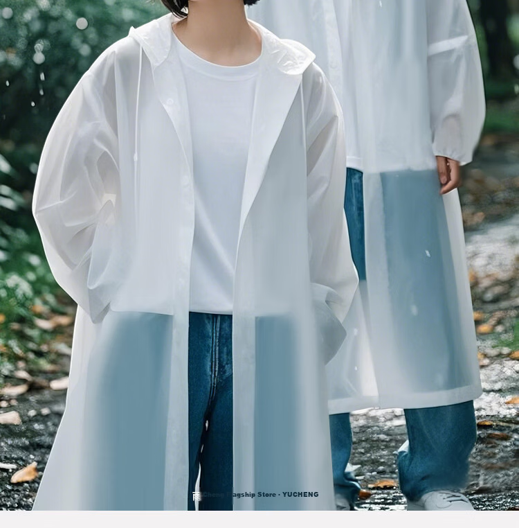 Yucheng Thickened Portable Long Full-Body Raincoat Anti-Storm Disposable Adult Outdoor Hiking Poncho 2