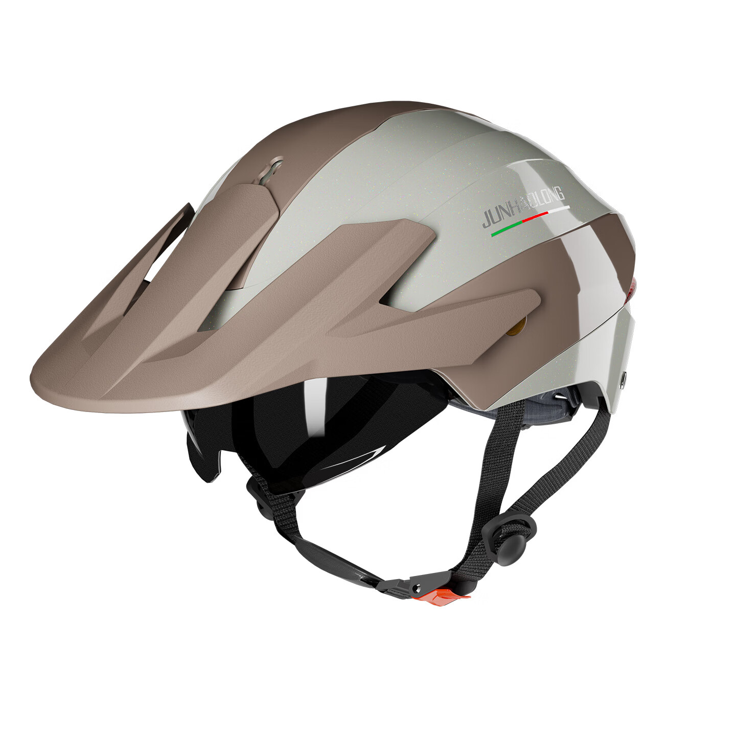 JUNHAOLONG 3C Certified Class A Electric Motorcycle Helmet Extended Visor Summer Unisex Helmet Gray