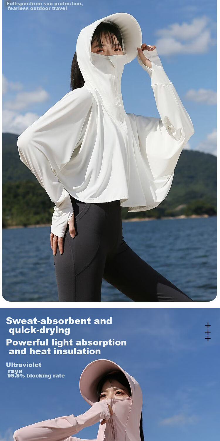 Combo Women's Summer Thin UV Protection Sun Shirt Mesh Loose Shawl Ice Silk European Style Sun Protection Skin Jacket 3