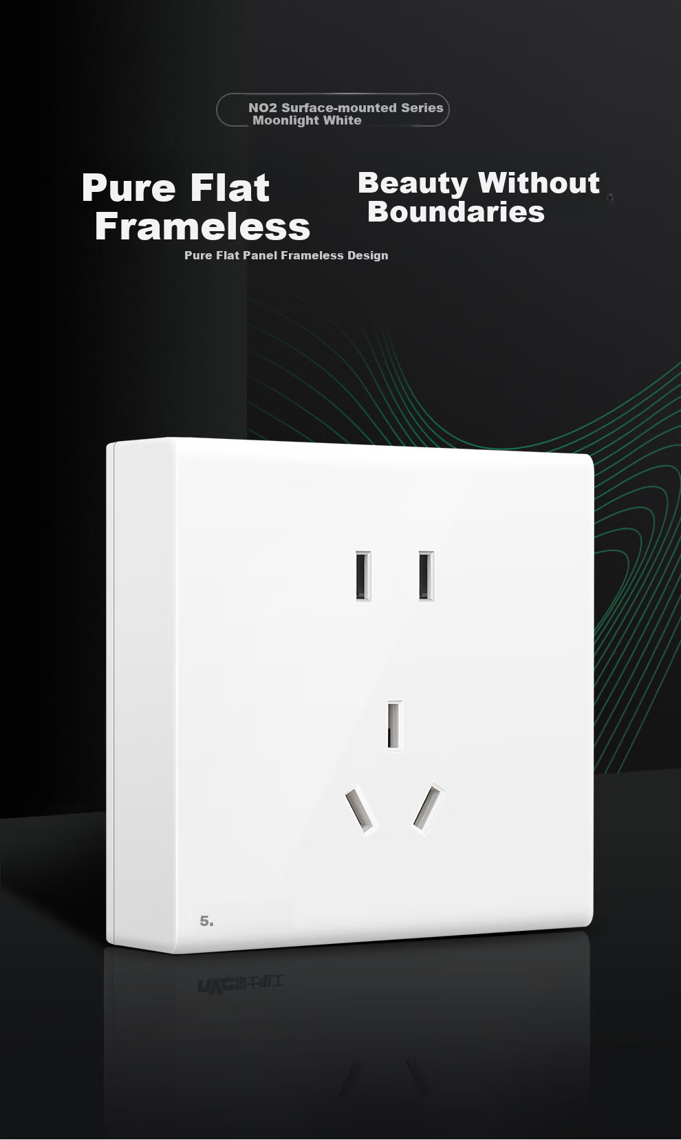 NVCleishidiangong Surface-Mounted Switch Socket, Single-Outlet Six-Category Computer Socket, 86-Type Wall Switch Panel, N02 White 1