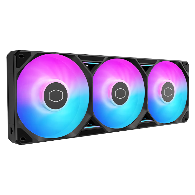 CoolerMaster SickleFlow Edge 360 ARGB 3-in-1 Integrated Fan Black/Triple Frame Design/LDB Bearing/Supports Motherboard ARGB Sync/5-Year Warranty