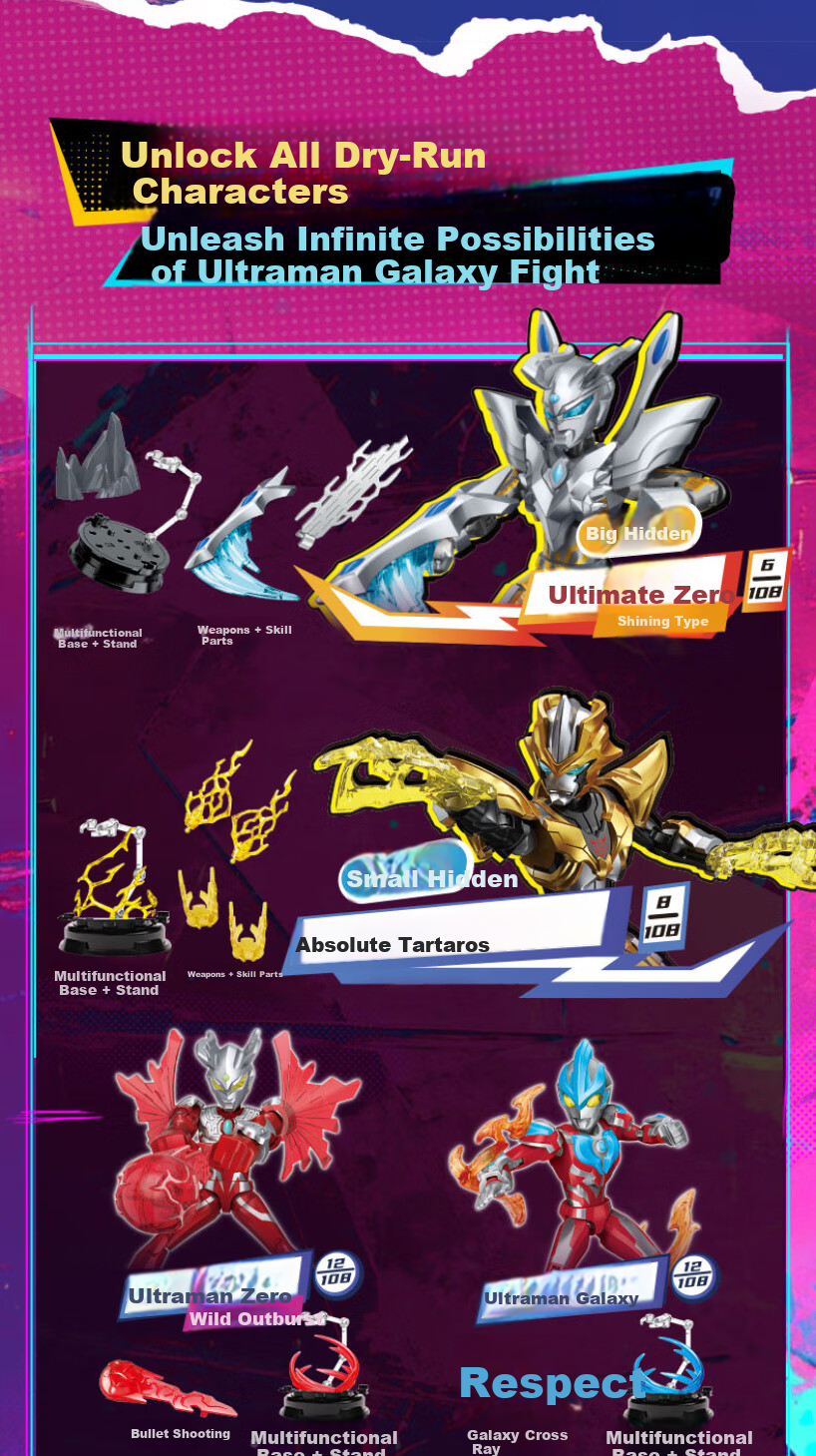 QiJi Ultraman Building Block Figure ZERO Infinite Edition Series 3 Single Box Assembly Toy Birthday Gift for Boys 6