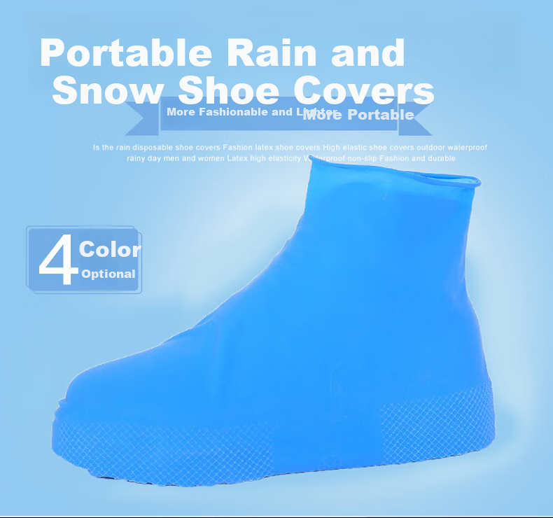 Travel Jiajialin Adult High-Cut Rain Shoe Covers 7 Pairs Set 1