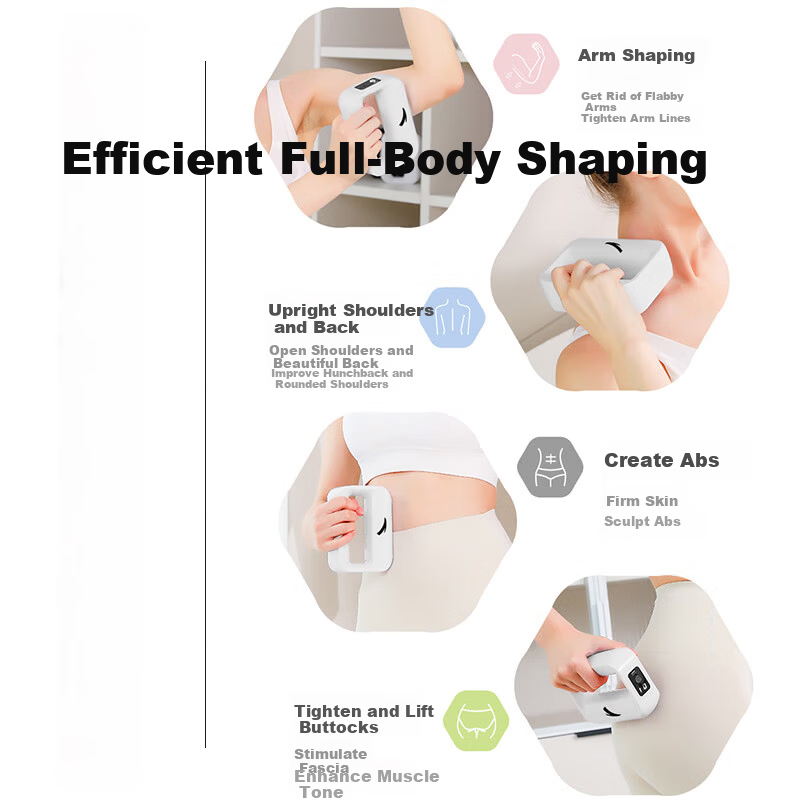 ANTA Fascia Gun Fat Burning Machine Shaking Slimming Waist Abdomen Fat Loss Belt Full Body Vibration Massage Fitness Abs Fascia Ring Massager Gift for Men and Women