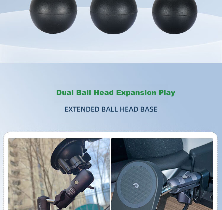 FANAUE Motorcycle Phone Holder Double Ball Joint Linkage Base 20mm to 25mm with Extension Accessory LB-01(20) 1