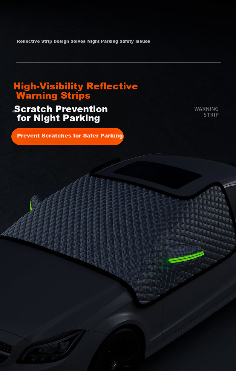 HELLOLEIBOO Car Windshield Snow Cover, Glass Shield, Winter Car Cover, Half Cover, Anti-Frost, Anti-Freezing Windshield Cover 8