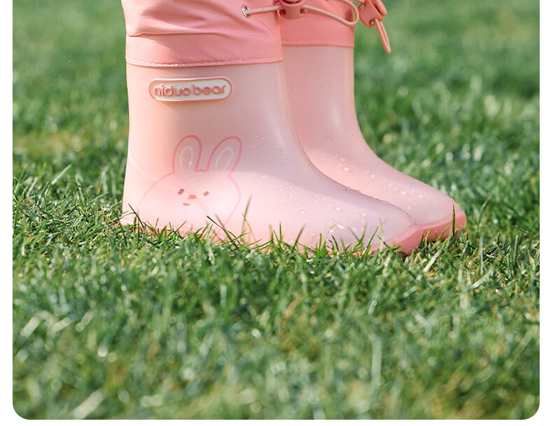 Nido Bear Kids Rain Boots Baby Non-Slip Waterproof Shoes Boys Girls School Shoes YX2601 Size 23 16