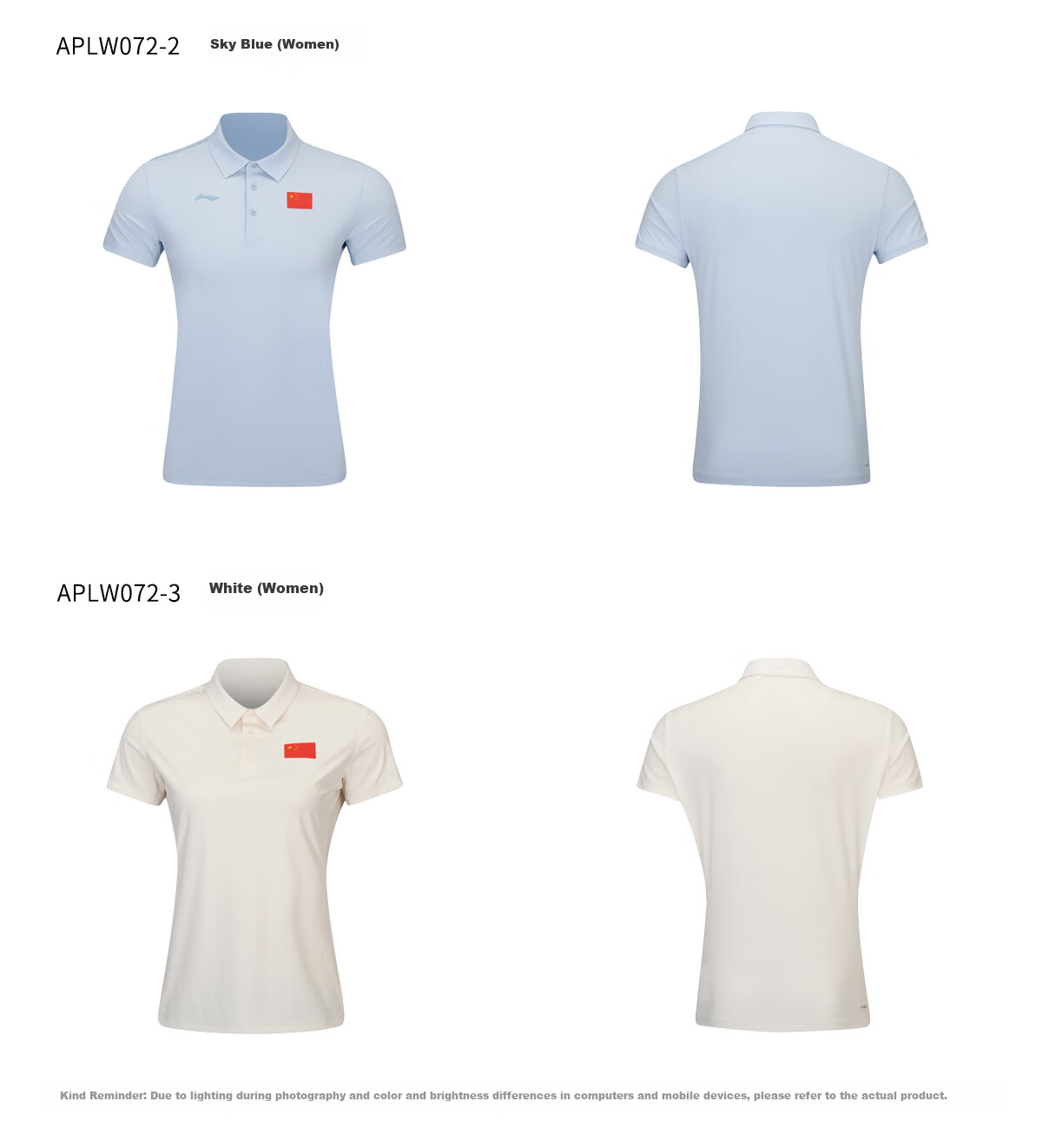 Li-Ning 26th Edition National Flag Polo Shirt National Team Cool Sports Short Sleeve Unisex 7
