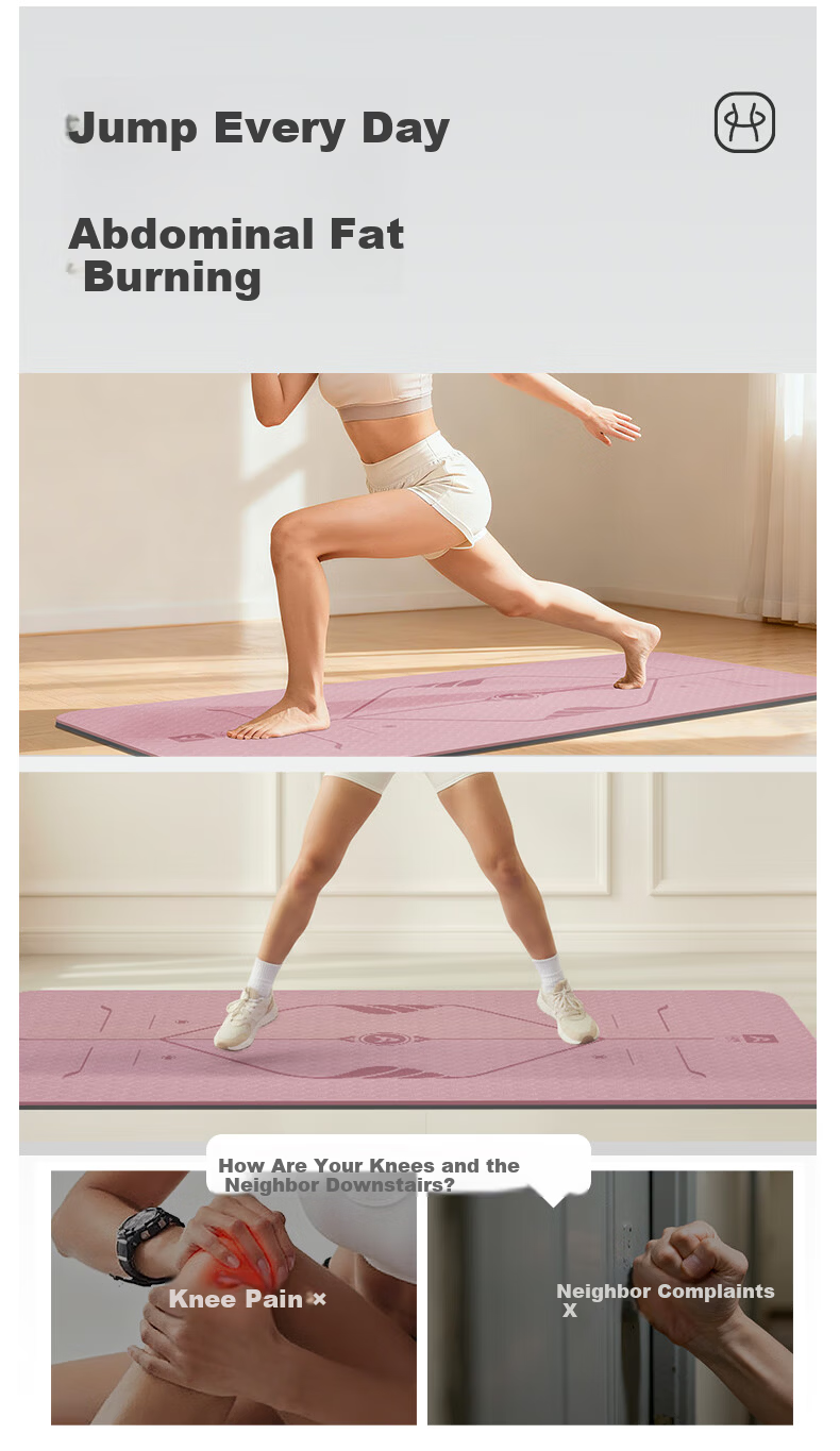 Aoyi Professional Yoga Mat Thickened 10mm Extra Wide Non-Slip Fitness Mat Dance Aerobics Soundproof Shock Absorption Home Floor Mat 2