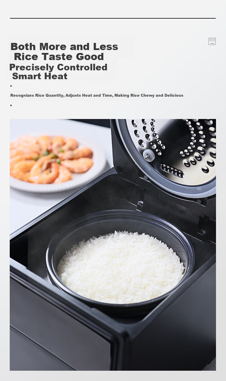 CUCKOO Korean Brand Non-Stick Inner Pot Multifunctional Smart Temperature Control 24-Hour Reservation Black Micro Pressure Rice Cooker 2L 1-2 Servings CR-0410MB 4