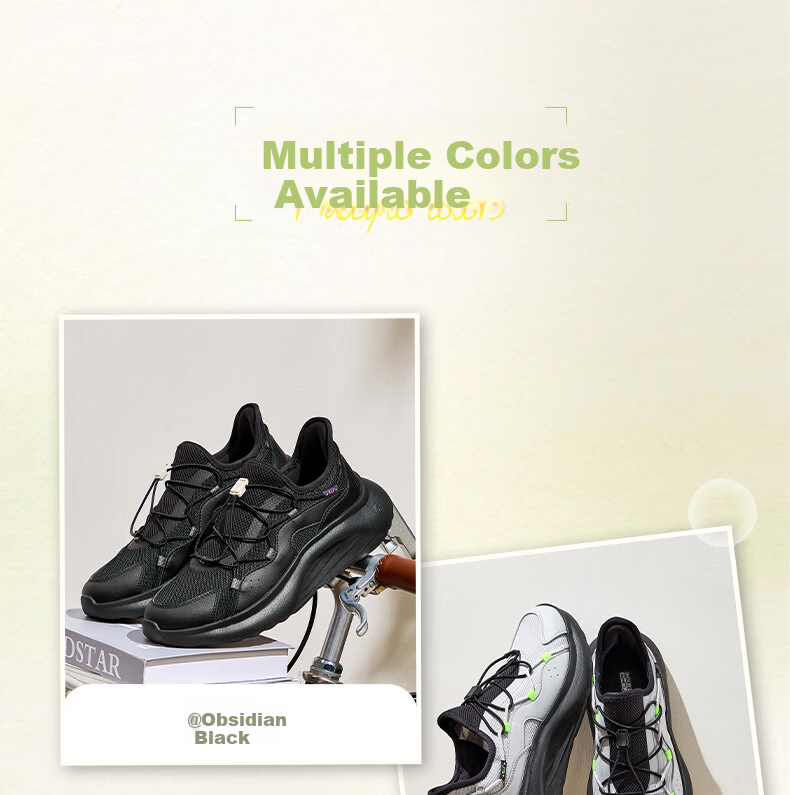 361° Men's Sports Shoes Tofu Shoes Spring Summer Breathable Thick Sole Comfortable Slip-On Casual Dad Shoes 672626704-3 3