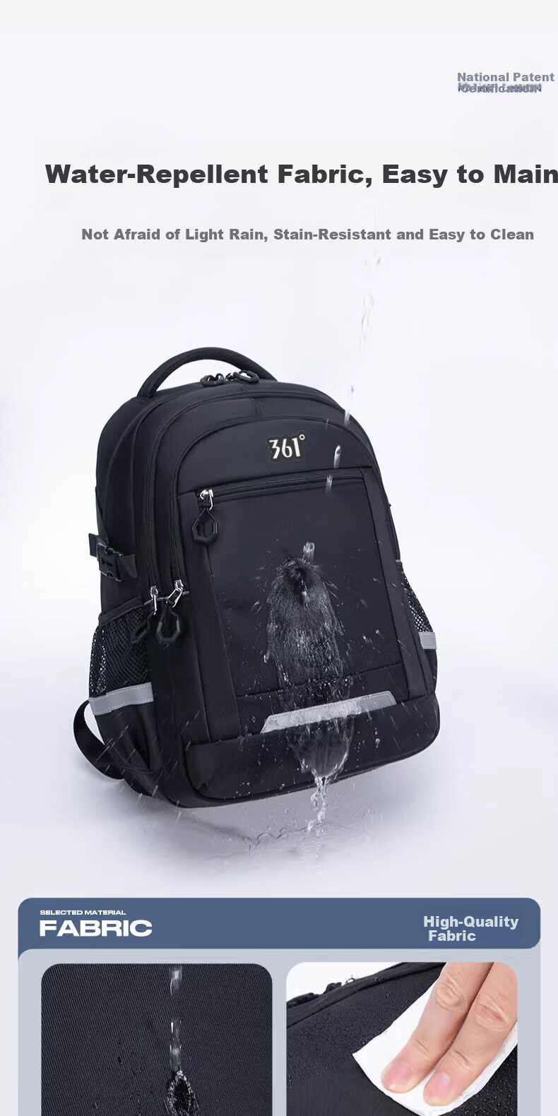 361° Boys School Backpack Middle and High School Student Lightweight Waterproof Large Capacity Anti-Backpack for Primary School Students 14