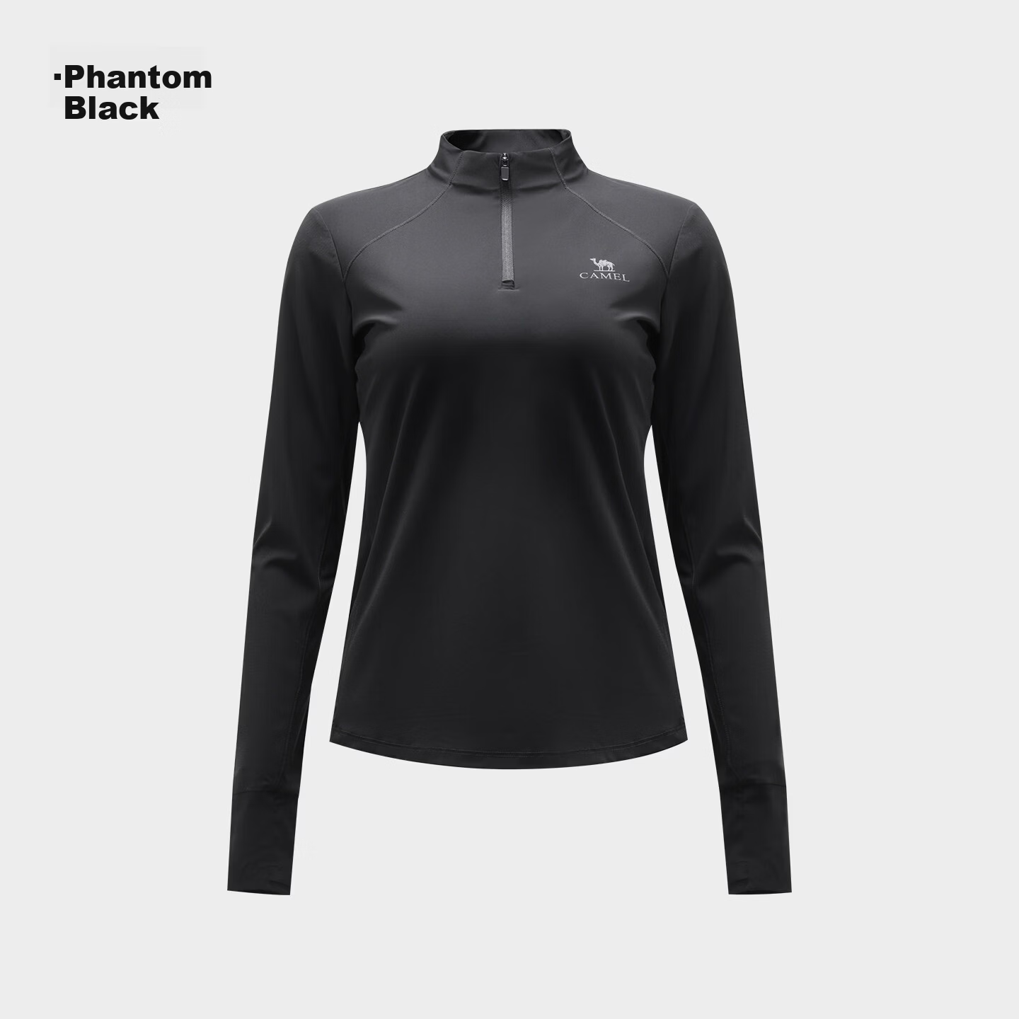 CAMEL [Camel Mint T] Quick-Dry Women's Long Sleeve Outdoor T-Shirt 26 Spring Stand Collar Stretch Cooling Breathable Sweat-Wicking Sun Protection Top