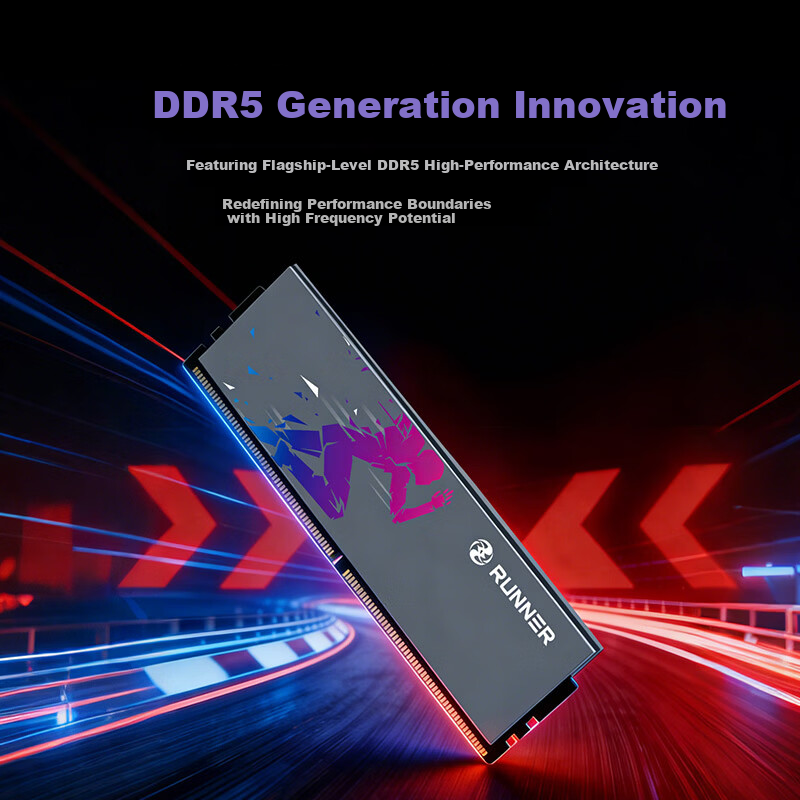 Runner 16GB DDR5 4800 Gaming RGB Desktop Memory CL40 Titanium Gray