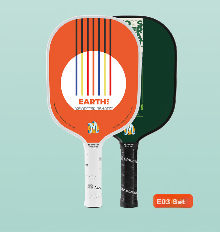 Monsterplanet Saturn S04 Pickleball Paddle Set 16mm Carbon Fiber Honeycomb Core Tournament Grade Upgraded Version 10