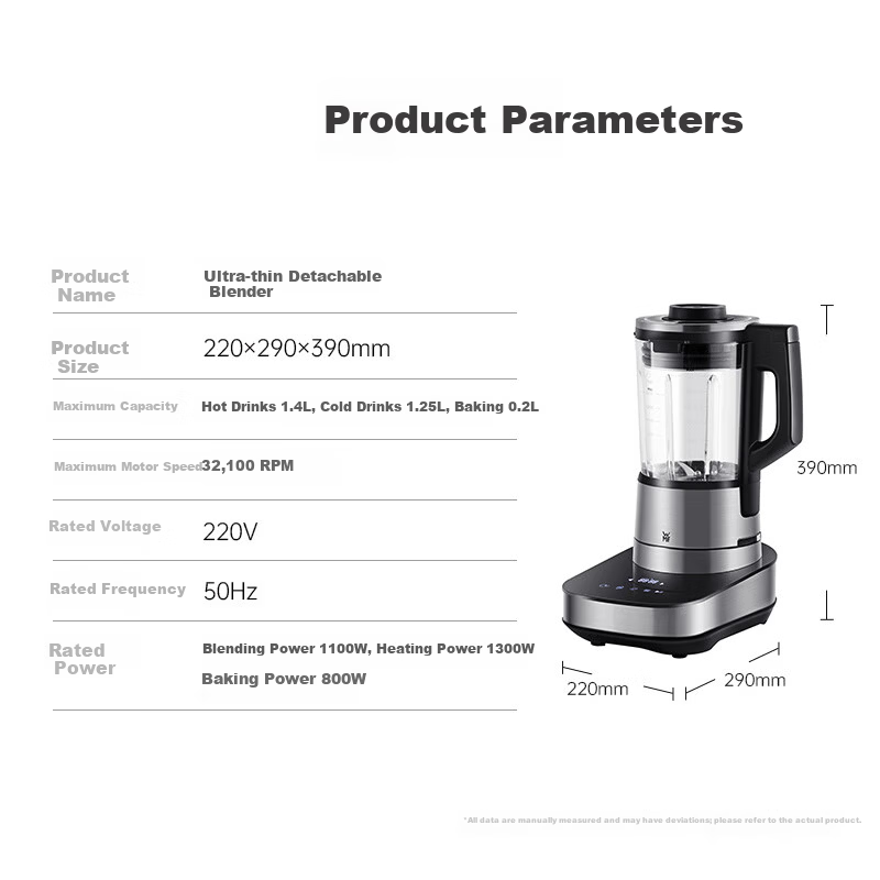 WMF Detachable Multifunctional Household Soy Milk Maker Heating Blender Noise-Reducing Juicer Baby Food Processor