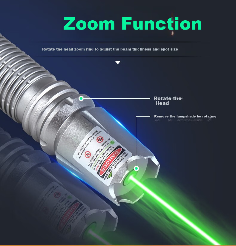 Huanxing High-Power Laser Green Light 8000m Long-Distance Pointer for Real Estate Model Outdoor Self-Defense Trainer Tour Guide Starry Sky Pen 6