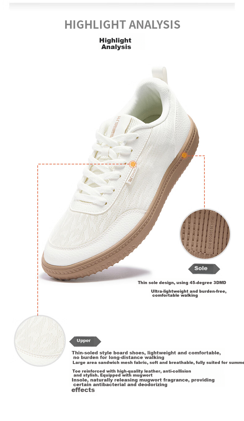 361° Men's Sports Sneakers Spring Summer Breathable White Casual Fashion Shoes 672626622-2 16
