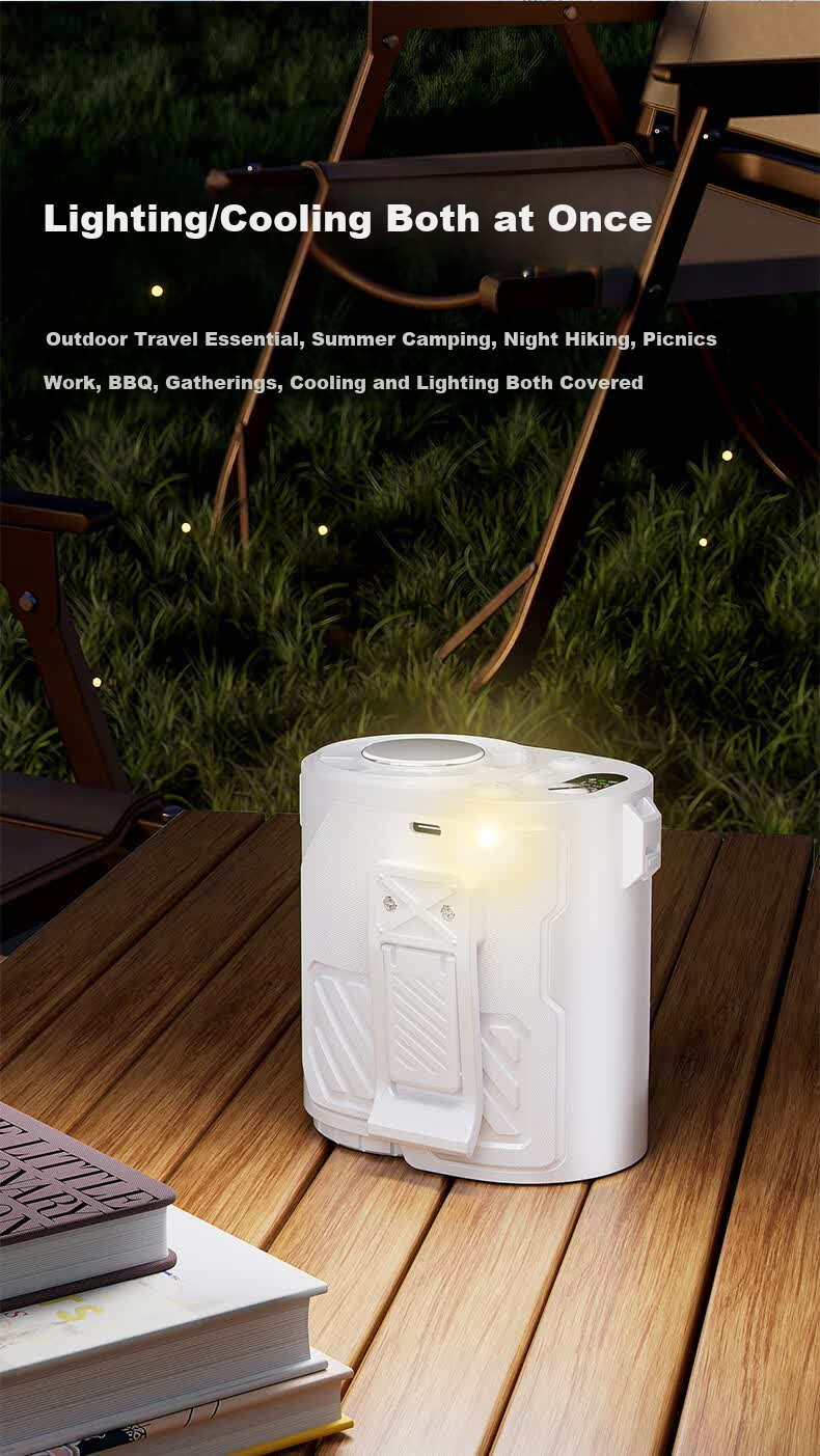 AUX Portable Waist Hanging Fan Personal Cooling Device Small Fan Outdoor Worksite High Power Long Battery Life Rechargeable Clip-On Waist Neck Hanging Air Conditioner Fan 14