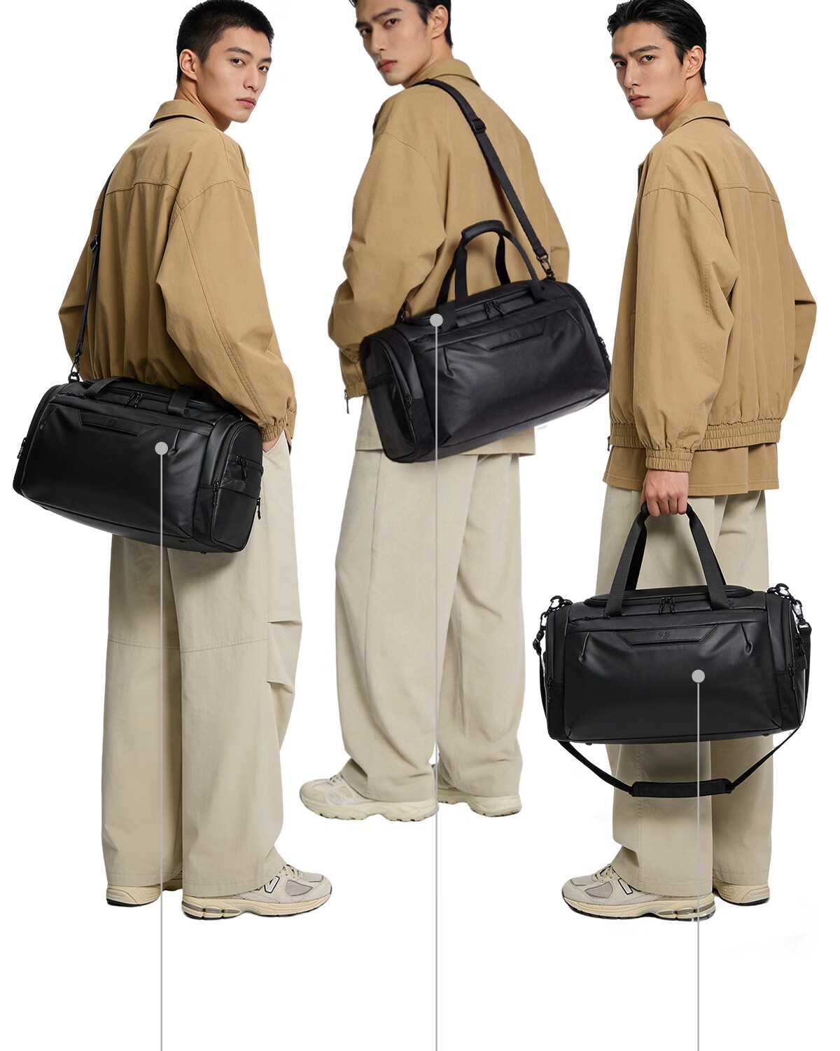 HLA Men's Large Capacity Multifunctional Travel Handbag Shoulder Crossbody Bag Business Trip Sports Gym Basic Model 4