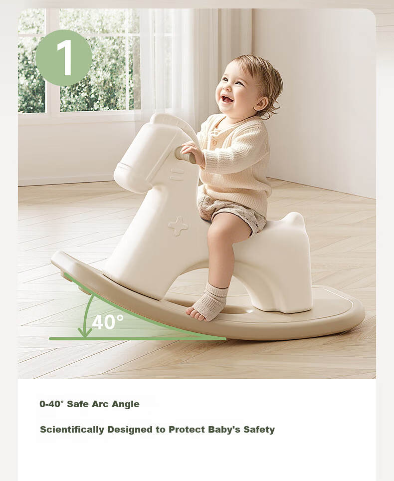 BG-BABYGO Milk Foam Knight Rocking Horse 1-3 Years Old Children's Balance Board Multifunctional 2-in-1 Toy Birthday Gift 5