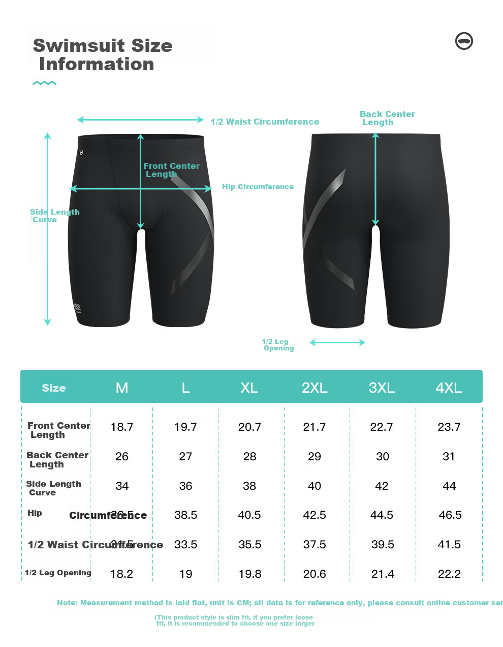 TOSWIM Men's Five-Point Swim Shorts High Elastic Comfortable Chlorine Resistant Quick-Dry Anti-Embarrassment Knee-Length Professional Training Black Silver Stripe 3XL 4