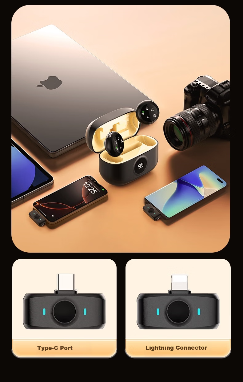 Zhiguozhe Wireless Lavalier Microphone with Triple Noise Reduction and Reverberation, Live Streaming Kit for Hosts, Dual-Device Connection, Video Recording, Mobile Short Video Voice-Over Equipment 26