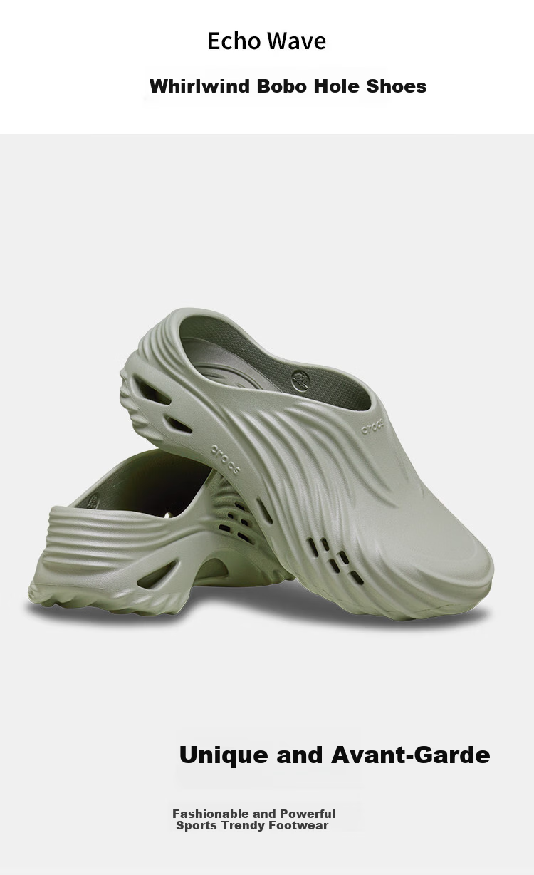 CROCS Unisex Swiftwater Wave Clog Outdoor Casual Fashion Closed-Toe Sandals 210521-060 Size 43-44 1