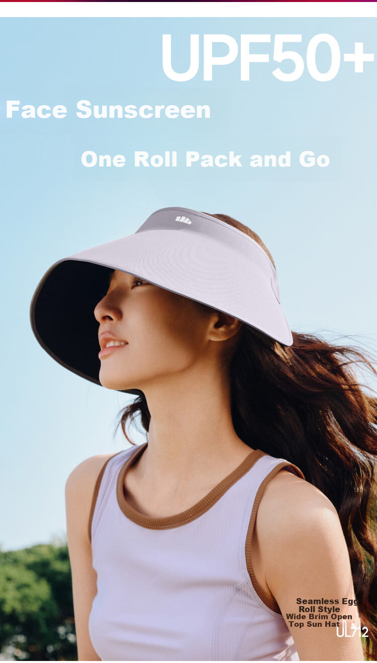 Beneunder Egg Roll Lampshade Large Brim Sun Hat Women's Original Yarn Sunscreen Hat Men's Full Face Sunshade Open Top Sun Hat Black 2
