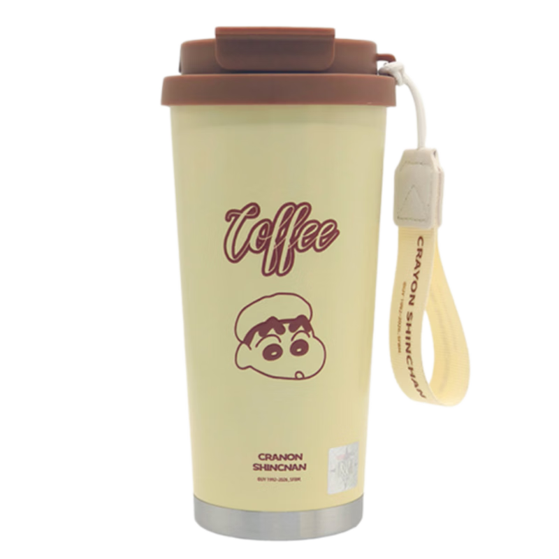 Crayon Shin-chan Stainless Steel Insulated Coffee Straw Cup Portable Large Capacity High-Value Water Bottle for Women