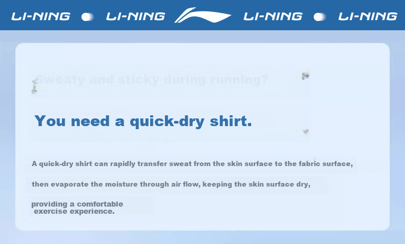 Li-Ning Men's Quick-Dry T-Shirt Short Sleeve Summer Breathable Ice Silk Casual Loose Running Basketball Sports Fitness Quick-Dry Shirt 4