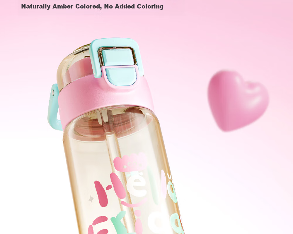 Fuguang Kids Straw Cup Girls Summer PPSU Plastic Water Bottle Dual Drinking Cup Student High-Value Large Capacity Sports Water Bottle 6