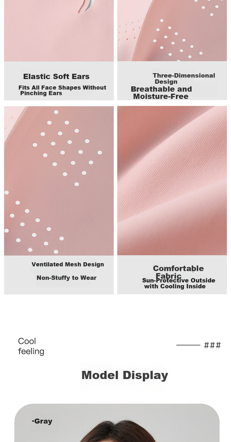 MiiOW Ultra-Thin Breathable Sunscreen Face Mask for Women, One-Piece UV Protection Neck and Face Cover for Outdoor Cycling, Driving, and Travel 7