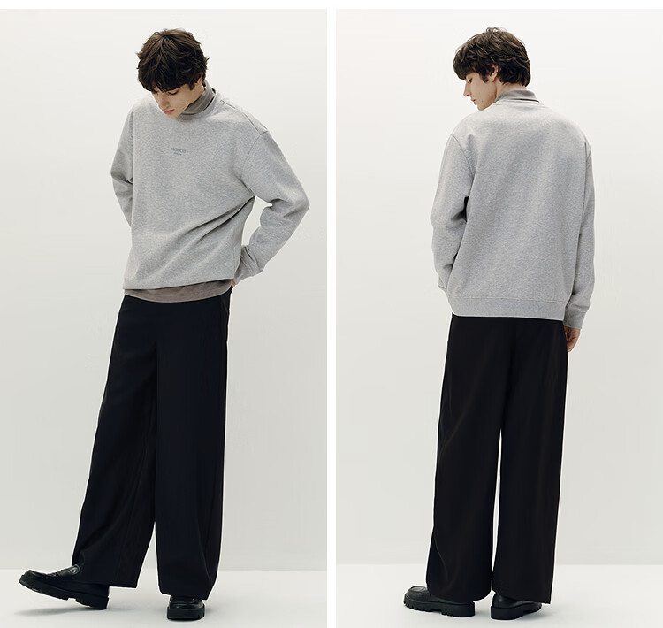 Semir Wang Anyu Collaboration Series Aerospace Sweatshirt Men Autumn Soft Cotton Heavyweight Casual Couple Long Sleeve 24