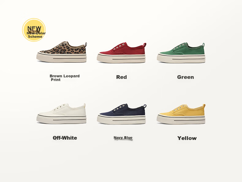 Belle Navigator Canvas Shoes Autumn Thick Sole Slip-On Casual White Women's Shoes B2699CM5 Brown Size 36 4