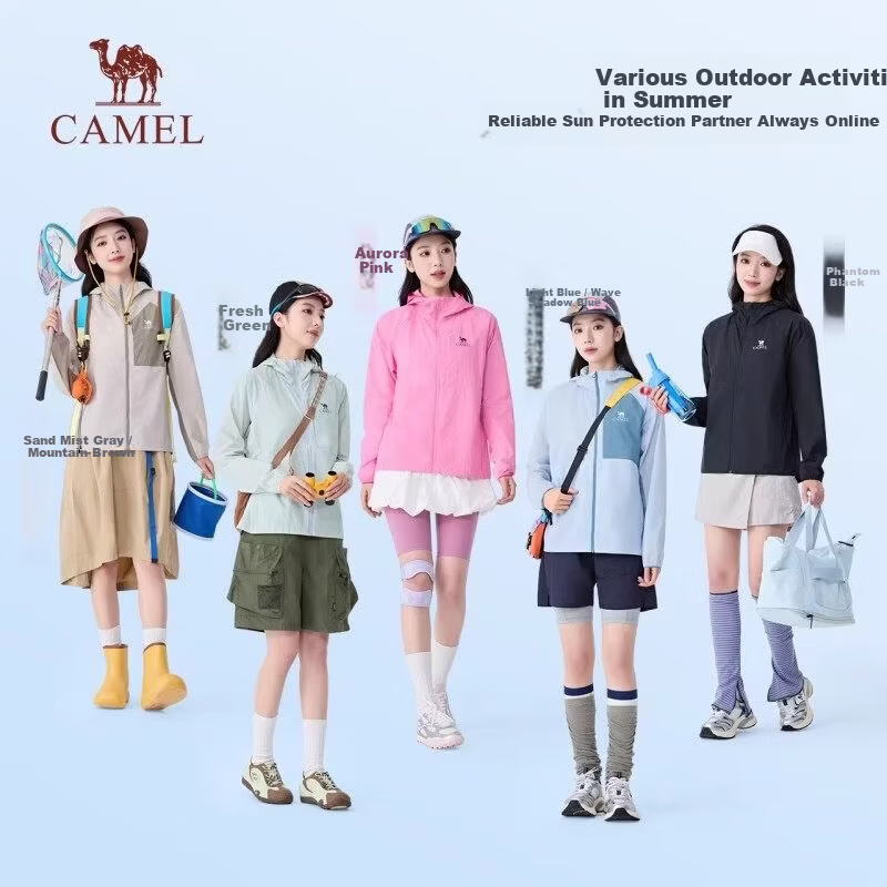 CAMEL Outdoor Original Yarn Sunscreen Jacket Women 26 Spring Summer New High Breathability Water-Repellent Durable Lightweight Coat Unisex 9001