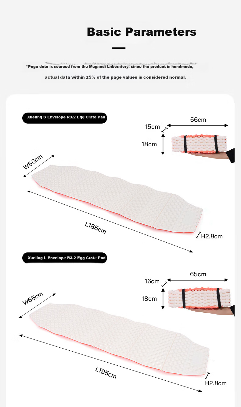 MOBIGARDEN Xueling Envelope R3.2 Egg Nest Mat Outdoor Camping Foldable Moisture-Proof Mat NX25663013 Rizhao Jinshan Orange 16