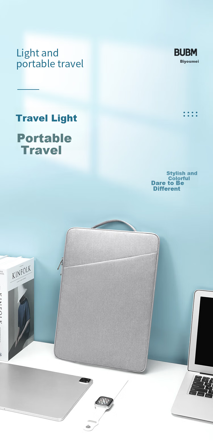 Biyoumei Slim Laptop Bag Sleeve for MacBook Apple Huawei Lenovo Business Travel 1