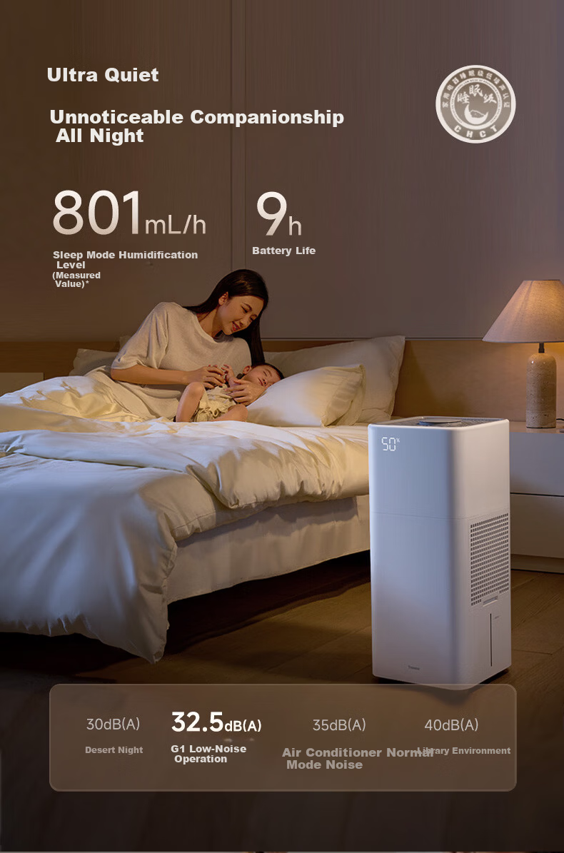 Shuxinfeng [Same Model as Weijia] G1 Fully Disassembled Mist-Free Humidifier Quiet Bedroom Sterilization Suitable for Babies and Adults Large Capacity Home Use Premium Gift 15