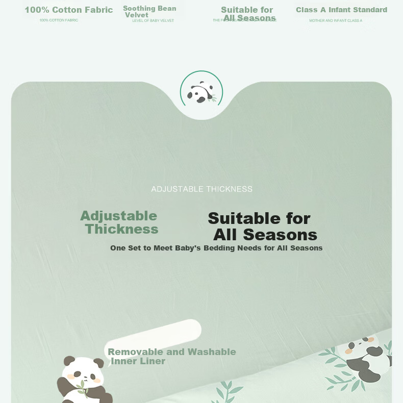 Beyond Kids Doudou Velvet Class A Cotton Quilt Removable Children's Quilt Core - Panda Baby 100*120cm Approx. 1.8 Jin 3