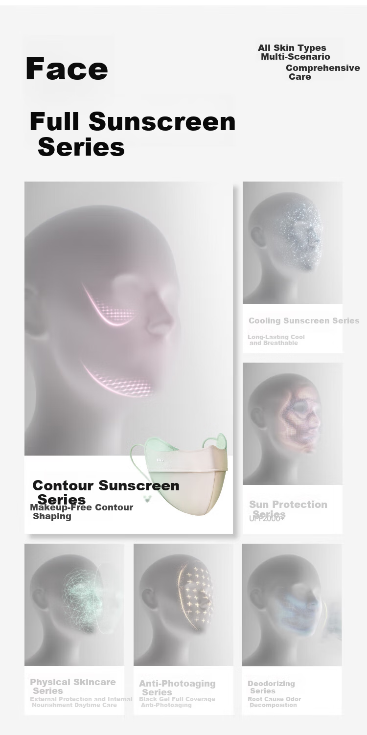 Beneunder Women's Full Face Sunscreen Mask UV Protection Face Cover Orange Sunset AL335 3