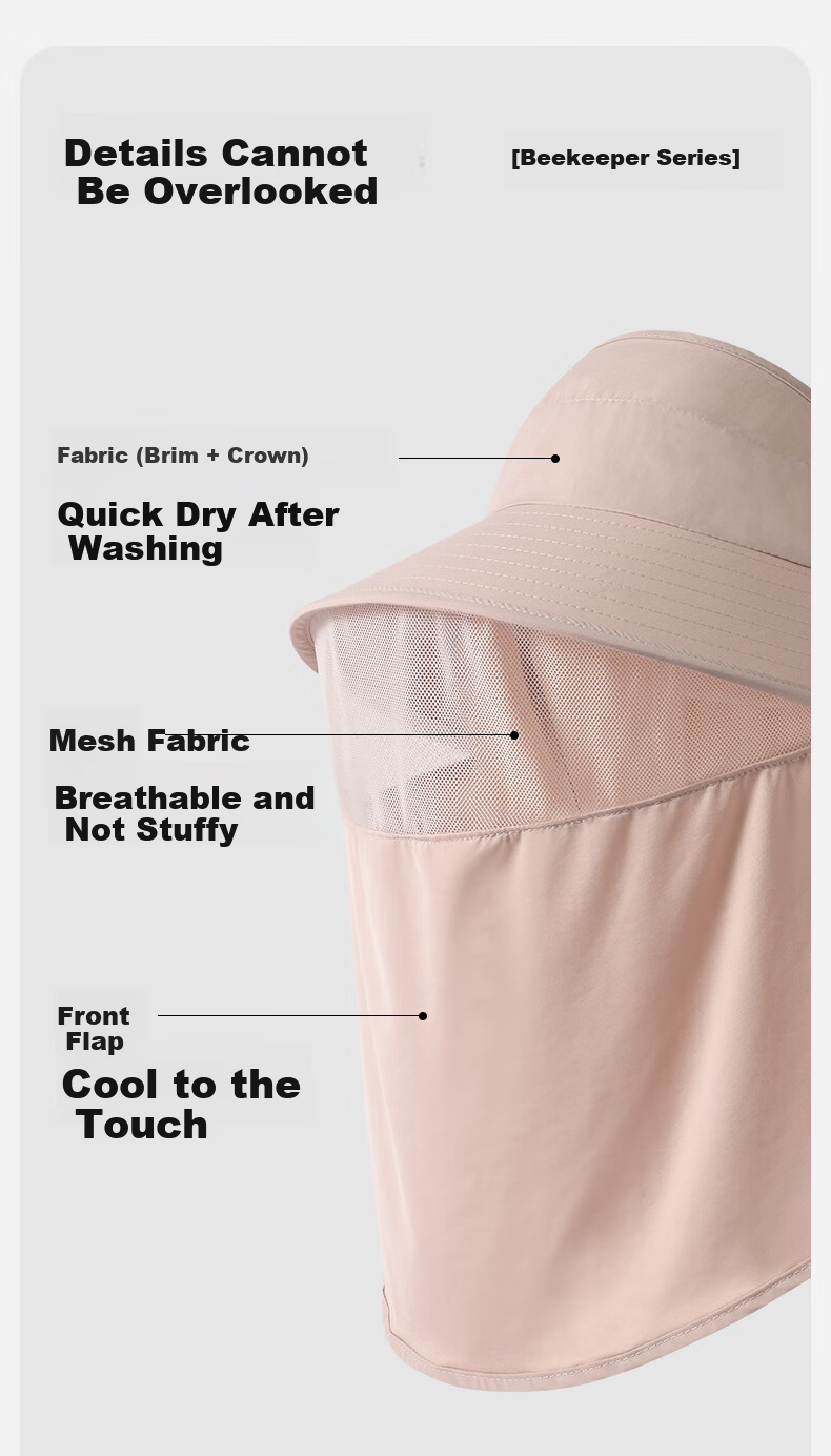 Kenmont All-Round Sun Protection Hat for Women, Full Face Coverage, Quick-Dry, Breathable Open-Top Sun Hat for Hiking, Spring and Summer KM-6007 10