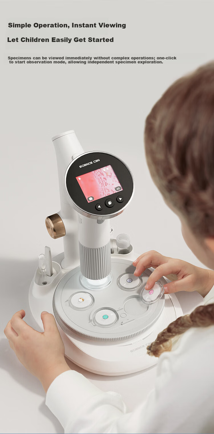 Science Can Screen Microscope Portable Professional Electronic Toy for Middle School Students Boys and Girls Children's Day Gift 8