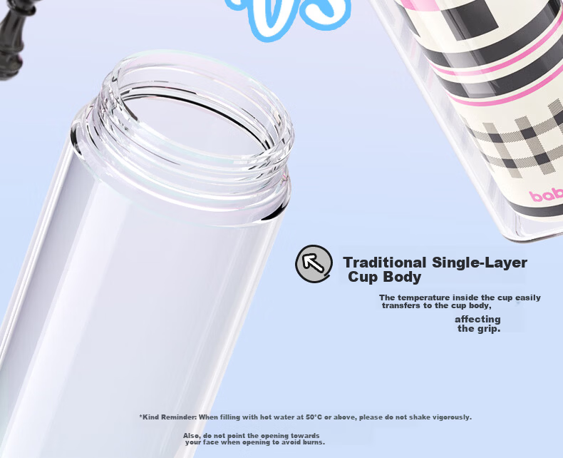 BABLOV Flower Companion Forest Straw Cup for Girls High-Value Tritan Plastic Water Bottle Summer Portable Double-Layer Travel Cup for Students 5