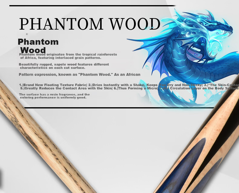 Jianying Billiard Cue Small Tip Chinese Black 8 Eight-Ball English Snooker White Waxwood Split Universal Pool Cue Blue Dragon 6