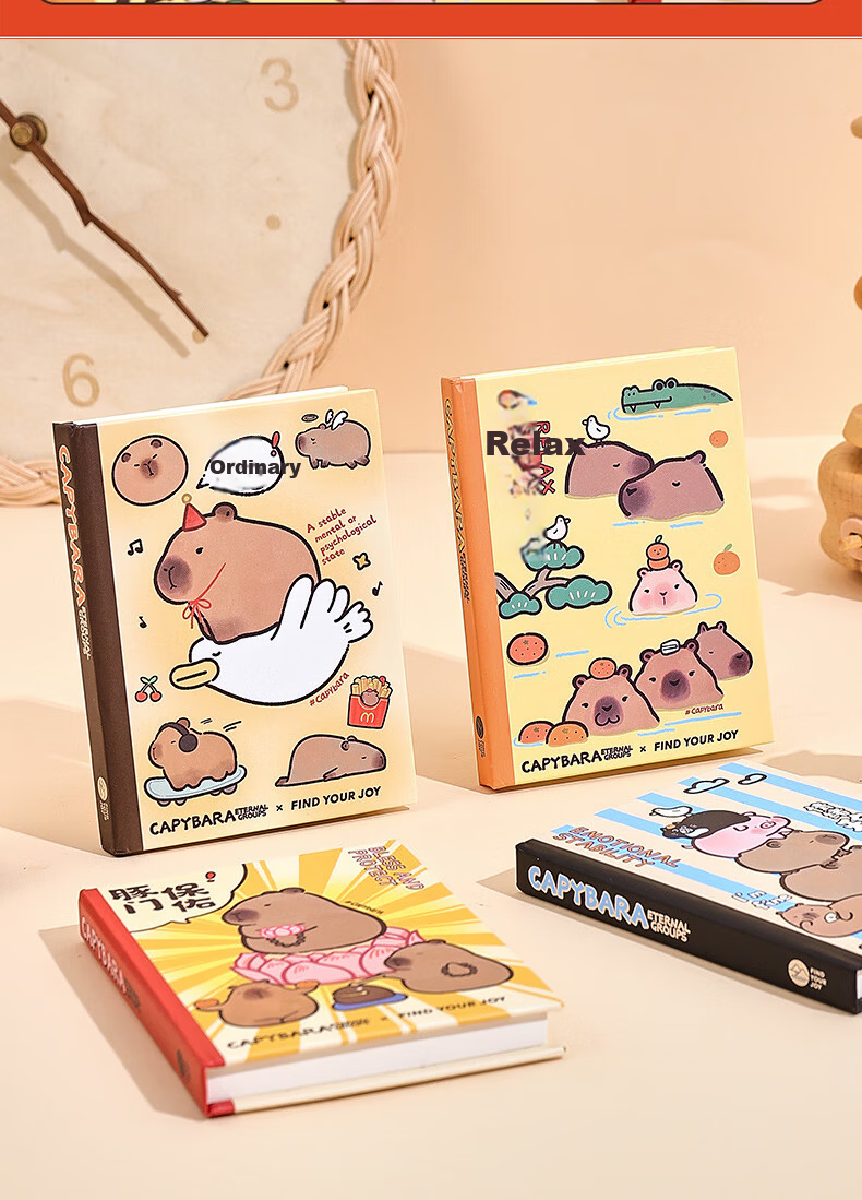 Youth Companion Pocket Notebook 64K Portable Stationery Capybara 8-Pack Gift Ins Stylish Mini Journal Vocabulary Notebook 9