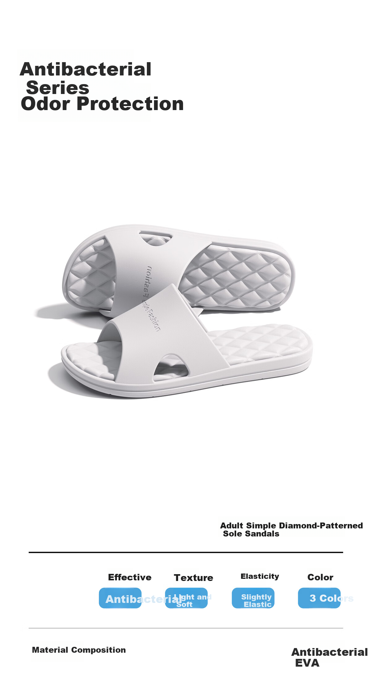 TZLDN Foldable Travel Slippers for Women, Business Trips, Outdoor Use, Hotel Stays, Men's Home Bathroom Non-Slip Couple Antibacterial Sandals for Wome 2