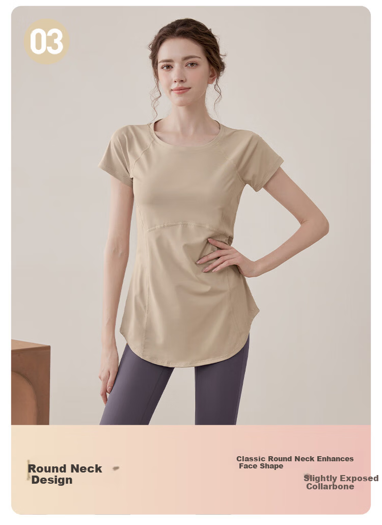 Youyou Yoga Wear Summer Women's High-End Slimming Gym Sports Short Sleeve Pilates J34007DY White S 7